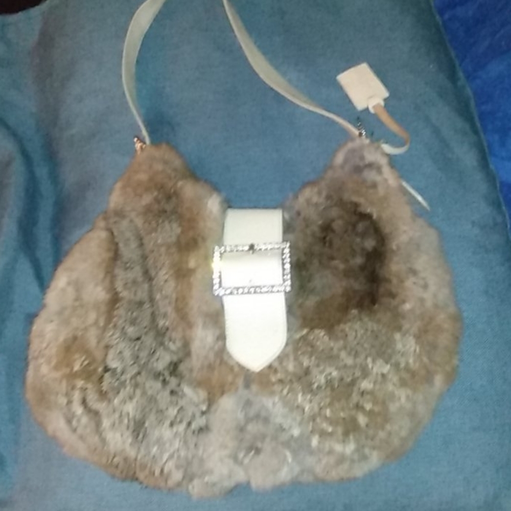 Real fur purse
